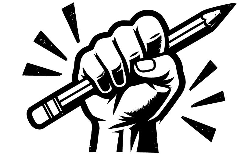 Emblema (puño y lápiz)